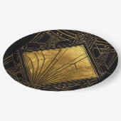 Black and Gold Art Deco Papieren Bordje (Gekanteld)