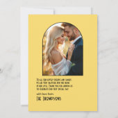 Black and Gold Art Deco Photo Bedankkaart (Achterkant)