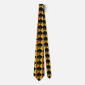 Black and Gold Art Deco Rhombus Stropdas (Voorkant)