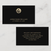 Black and Gold Attorney Visitekaartje (Voorkant / Achterkant)
