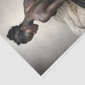 Black and Gold Ballerina in Flowing Tulle Decoupag Tissuepapier (Detail)