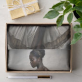 Black and Gold Ballerina in Flowing Tulle Decoupag Tissuepapier (Geschenk)