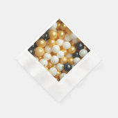 Black and Gold Balloons Jubileum Servet (Hoek)