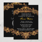 Black and Gold Baroque Damight Out Kaart (Voorkant / Achterkant)