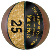 Black and Gold Basketball Speciaal voor meisjes Basketbal (Verticaal)