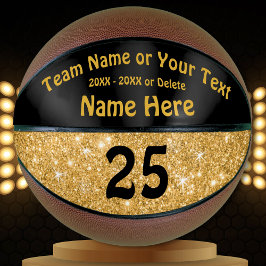 Black and Gold Basketball Speciaal voor meisjes Basketbal
