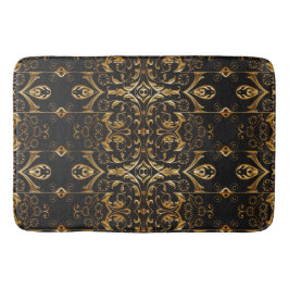 Black and Gold Bath Mat