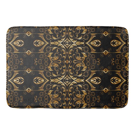 Black and Gold Bath Mat (Voorkant)