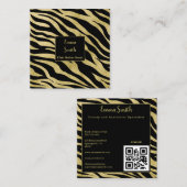 Black and Gold Beauty Professioneel Visitekaartje (Voorkant / Achterkant)