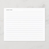 Black and Gold Bow Bridal Shower Recipe Card (Achterkant)