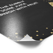 Black and Gold Bridal Brunch Bubble Bar Sign. Foto Afdruk (Hoek)