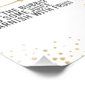 Black and Gold Bridal Brunch Bubble Bar Sign. Foto Afdruk (Hoek)