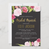 Black and Gold Bridal Brunch Shower Kaart (Voorkant)