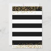 Black and Gold Brunch en Bubbly Uitnodigingen (Achterkant)