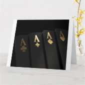 Black and Gold Casino Kaarten Aces (Gele Bloem)