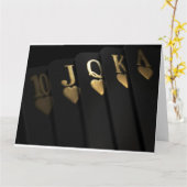 Black and Gold Casino Kaarten Royal Flush (Gele Bloem)