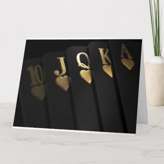 Black and Gold Casino Kaarten Royal Flush (Voorkant)