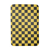 Black and gold checkerboard pattern badmat (Voorkant Verticaal)
