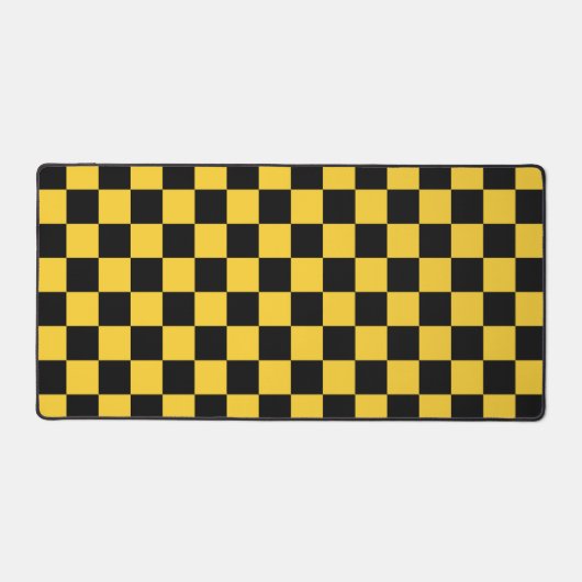 Black and gold checkerboard pattern bureaumat (Voorkant)