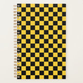 Black and gold checkerboard pattern planner (Voorkant)