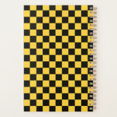 Black and gold checkerboard pattern planner (Achterkant)