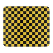 Black and gold checkerboard pattern snijplank (Voorkant)