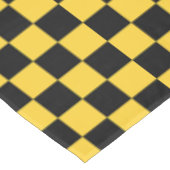Black and gold checkerboard pattern tafelkleed (Gekanteld)