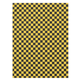 Black and gold checkerboard pattern tafelkleed