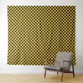 Black and gold checkerboard pattern wandkleed (In Situ (horizontaal))