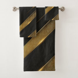 Black and Gold Chevron Bad Handdoek