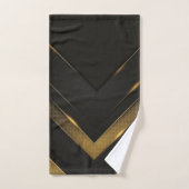 Black and Gold Chevron Bad Handdoek (Handdoek)