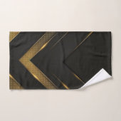 Black and Gold Chevron Bad Handdoek (Handdoek)
