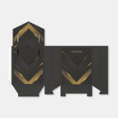 Black and Gold Chevron Bedankdoosjes (Uitgevouwen)