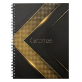 Black and Gold Chevron Notitieboek