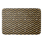 Black and Gold Chevron Pattern Bath Mat (Voorkant)