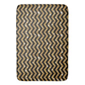 Black and Gold Chevron Pattern Bath Mat (Voorkant Verticaal)