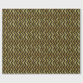 Black and Gold Chevron Zigzag Pattern Cadeaupapier (Vlak)