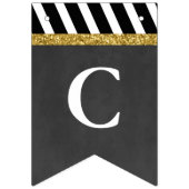 Black and Gold Class of 2023 Photo Afstuderen Bunt Vlaggetjes (Derde vlag)