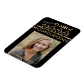 Black and Gold Classy Photo Afstuderen -20XX Magneet (Linkerzijde)