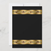 Black and Gold Corporate Party-evenement Kaart (Achterkant)