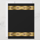 Black and Gold Corporate Party Event Sjabloon Kaart (Achterkant)