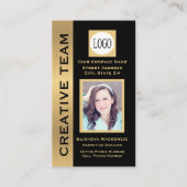 Black and Gold Creative Executive Visitekaartje (Voorkant)