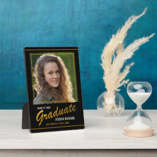 Black and Gold Custom Afstuderen Photo Keepomwille Fotoplaat