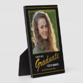 Black and Gold Custom Afstuderen Photo Keepomwille Fotoplaat (Zijkant)