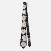 Black and Gold Daisy Stropdas (Voorkant)