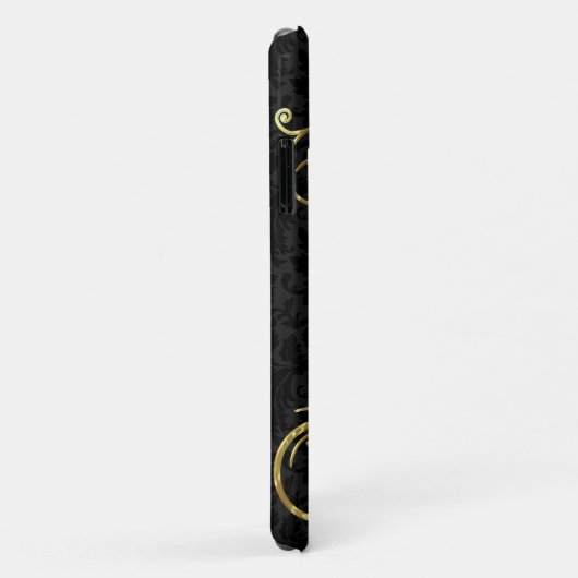 Black and Gold Damask Case-Mate iPhone Case (Achterkant/rechts)