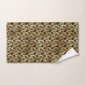 Black and Gold Damask Patroon Bad Handdoek (Handdoek)