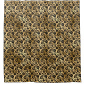 Black and Gold Damask Patroon Douchegordijn (Voorkant)