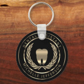 Black and Gold Dental Assistant Sleutelhanger (Voorkant)