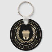 Black and Gold Dental Assistant Sleutelhanger (Achterkant)